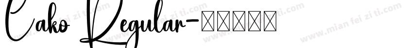Cako Regular字体转换